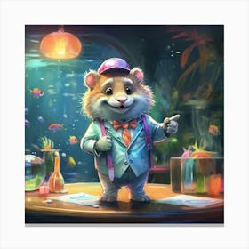 Hamster In A Suit Canvas Print