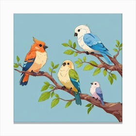 Birds Of A Feather Art Print 3 Canvas Print