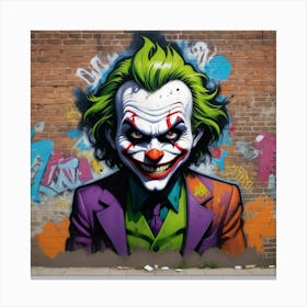 Joker Street Art Canvas Print