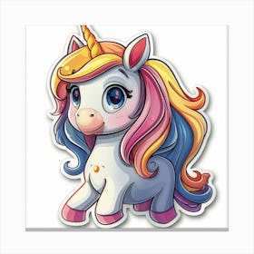 Unicorn Sticker 79 Canvas Print