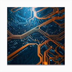 Abstract Circuit Board Canvas Print