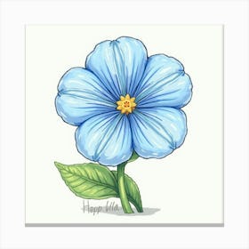 Blue Flower 2 Canvas Print