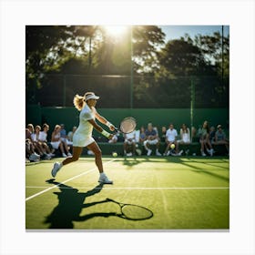 Tennis Player In Action 2 Canvas Print