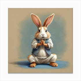 Rabbit Meditating 1 Canvas Print