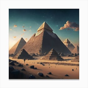 Pyramids Of Giza 3 Canvas Print