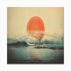 Red Ball In The Sky Canvas Print