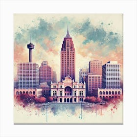 San Antonio Skyline 3 Toile