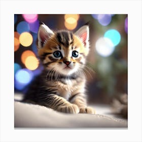 Christmas Kitten 2 Canvas Print
