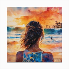 California Sunset Canvas Print