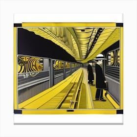 Yellow Rail Canvas Print