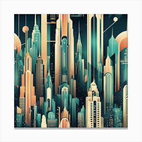 Futuristic Cityscape 36 Canvas Print