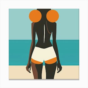 Woman On The Beach 2 Canvas Print