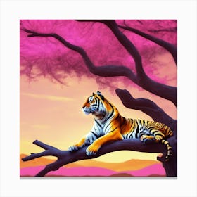 Tiger In The Tree 1 Canvas Print