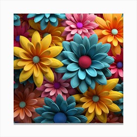 3d Flower Wallpaper 1 Canvas Print