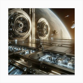 Futuristic Space Station 5 Canvas Print