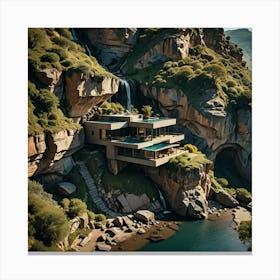 Waterfall House Canvas Print