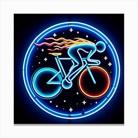 Neon Bike Sign Canvas Print