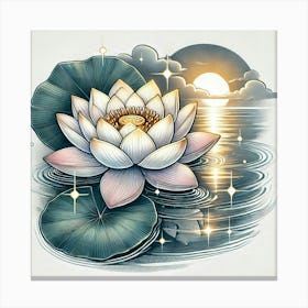 Tattoo Lotus 2 Canvas Print