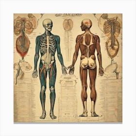 Nouveau Anatomy Series - 10 Canvas Print