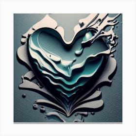 Gray color resembles a heart-shaped wallpaper 1 Canvas Print