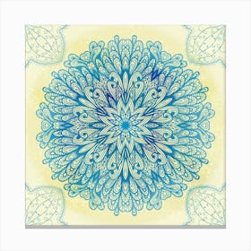 Hand Drawn Floral Mandala 14 Canvas Print