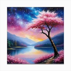 Cherry Blossom Painting 1 Canvas Print