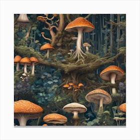 Fungi scene Canvas Print