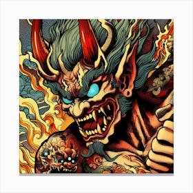 Oni S Wrath 4 Canvas Print