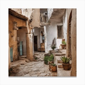 Narrow Alley In The Old Town Canvas Print