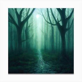 Dark Forest Path Canvas Print