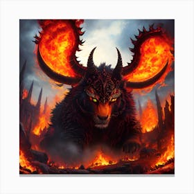 Krampus from hell Canvas Print