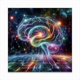 Cosmic Space Brain Canvas Print