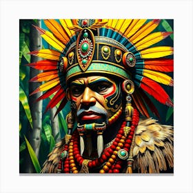 Traditional Aztec Painting Canvas Print