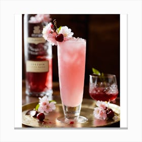 Cherry Blossom Fizz Canvas Print