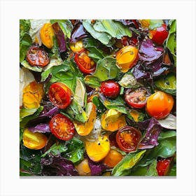 Tomato Salad Art Canvas Print