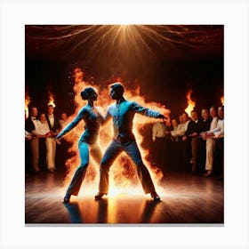 Dancers On Fire 4 Canvas Print