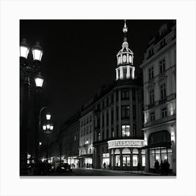 Berlin At Night Canvas Print