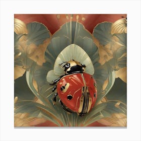 Art Deco Ladybug 1 Canvas Print