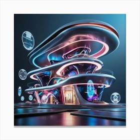 Futuristic Building Canvas Print