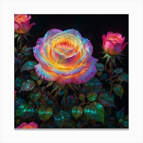 Rainbow Roses 1 Canvas Print