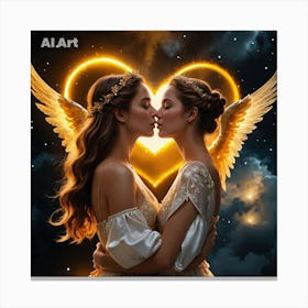 Angels Kissing 2 Canvas Print