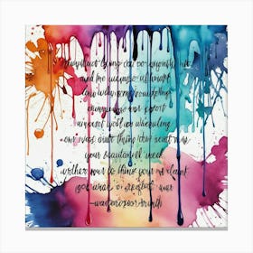 Watercolor Painting 2 Canvas Print