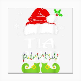 Tia Claus Shirt Christmas Pajama Family Matching Xmas Canvas Print