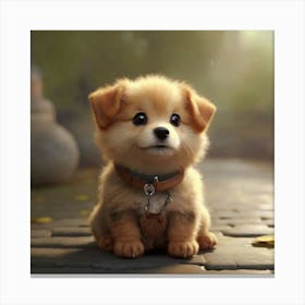Default Cute Dog 0 Canvas Print