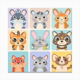 Cute Animals Canvas Print