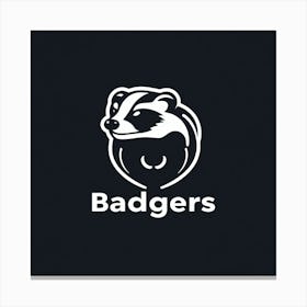 Badgers Logo Canvas Print