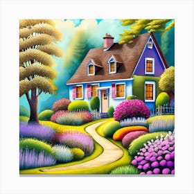 House In The Garden4 Canvas Print
