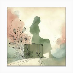 Silhouette Of A Woman 4 Canvas Print