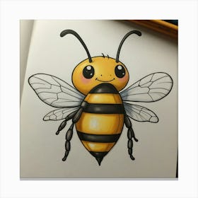 Bee w Canvas Print