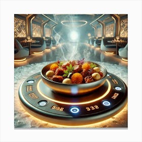 A Futuristic Dish Named Kuiper Forge Stew, Serve Canvas Print